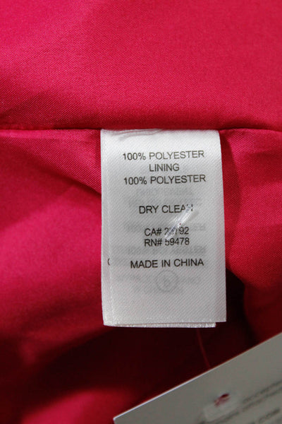 Adrienne Vittadini Womens Ruffled Trim Wrap Jacket Pink Size Small