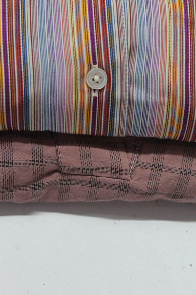 Ro & De Women's Striped Button Up Shirt Plaid Blouse Pink Size S, 10 Lot 2