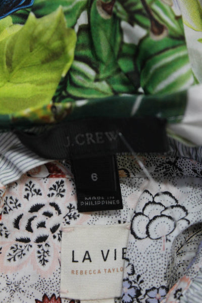J Crew Women's Short Sleeve Floral Button Up Shirt Multicolor Size M, 6 Lot 2