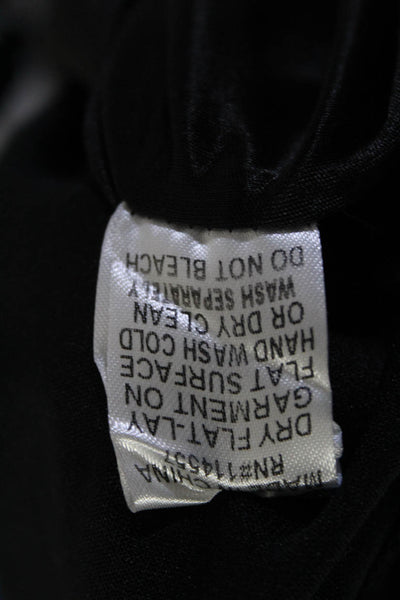 THML Women's Sleeveless Crushed Velvet Embroidered Shift Dress Black Size S