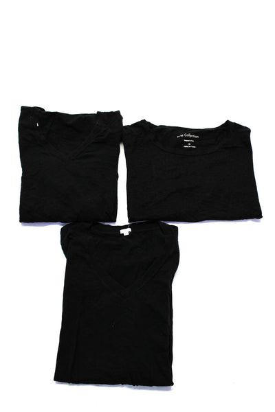 Fine Collection J Crew Womens Tee Shirts Black Size Small Medium Large Lot 3