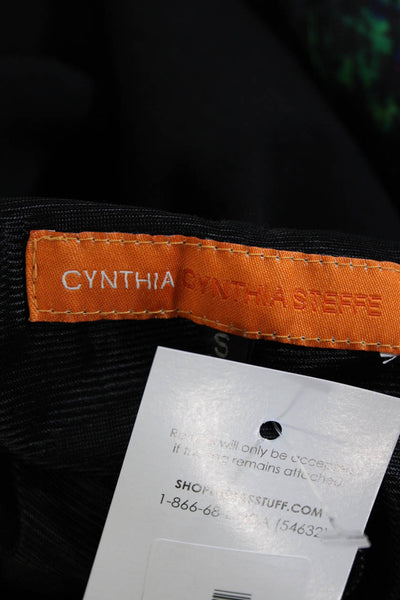 Cynthia Steffe Women's Cap Sleeve High Neck Cutout Cocktail Dress Black Size S