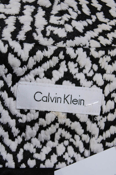 Calvin Klein Women's Spotted Print Blazer Cardigan White Size M