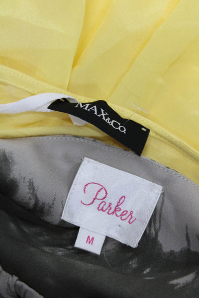Parker Max & Co. Womens Tank Tops Beige Yellow Size Medium Large Lot 2