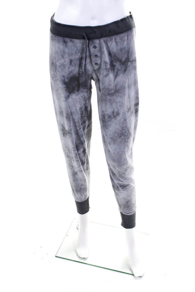 P.J. Salvage Womens Cotton Tie-Dye Print Jogger Lounge Pants Gray Size S