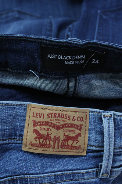 Just Black Women's Low Rise Dark Wash Jeans Blue Size 24