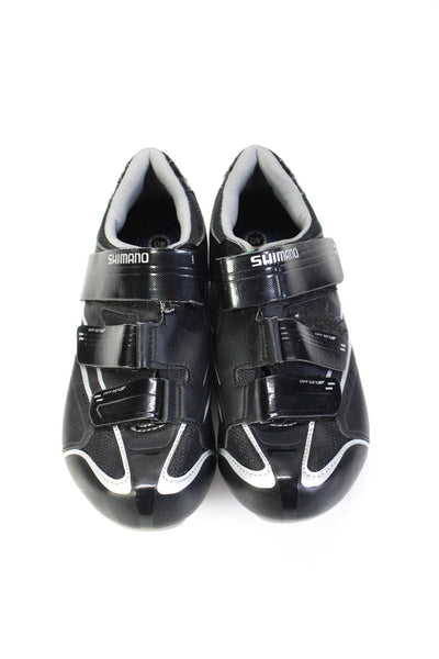 Shimano Womens Triple Strap Logo R078 Peddling Sneakers Black Gray Leather 40
