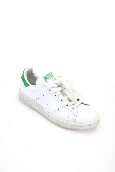 Adidas Stan Smith Womens Lace Up Closure Solid Leather Sneakers White Size 6