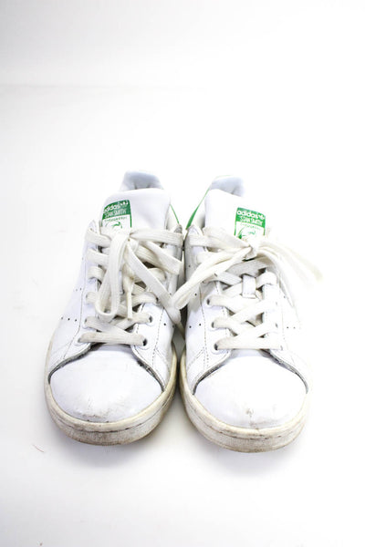 Adidas Stan Smith Womens Lace Up Closure Solid Leather Sneakers White Size 6