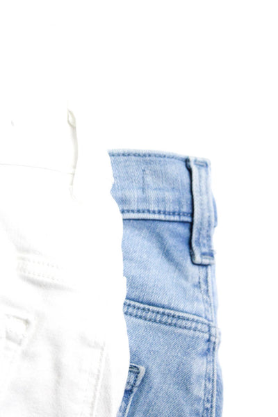 J Brand Womens Lace Distressed Hem Light Wash Straight Jeans Blue Size 26 Lot 2