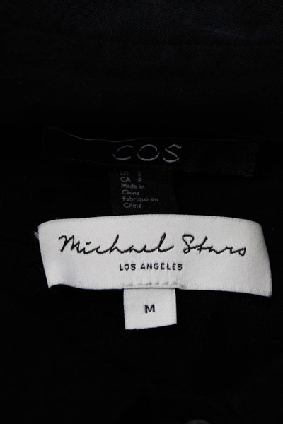 Michael Stars Cos Womens Cotton Collared Buttoned Tops Black Size S M Lot 2