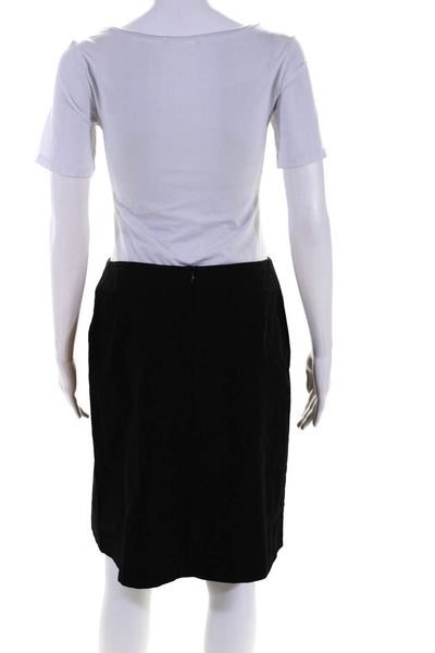 Jil Sander Womens A Line Skirt Black Cotton Size EUR 38