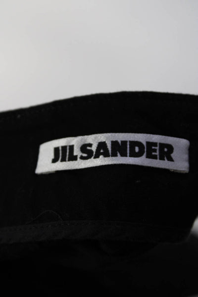 Jil Sander Womens A Line Skirt Black Cotton Size EUR 38