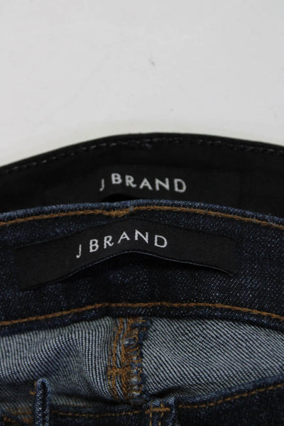 J Brand Womens Mid Rise Skinny Jeans Black Blue Size 23 29 Lot 2