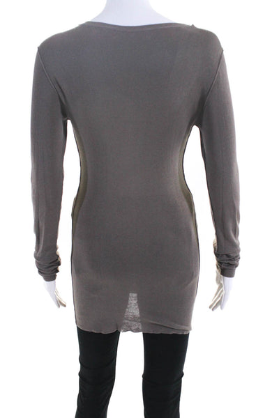 Inhabit Women's Long Sleeve Crew Neck Sweater Brown Size L