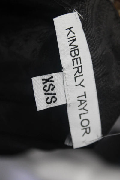 Kimberly Taylor Womens Paisley Print Wrap Dress Black Size Extra Small