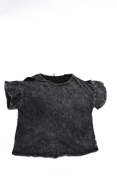 Z Supply Womens Animal Print Cotton Cold Shoulder Tank Shirt Gray Size XS Lot 2