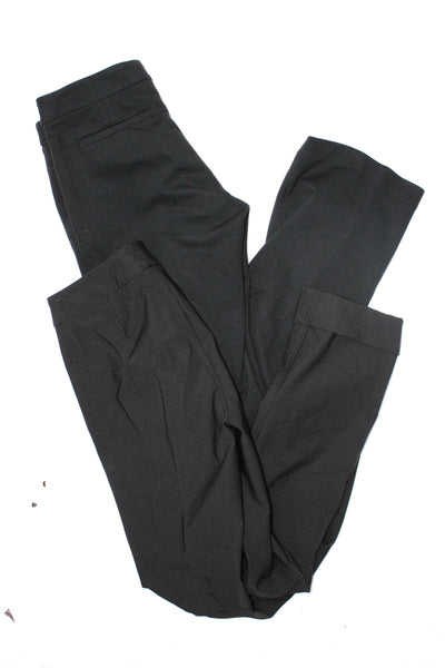 Theory Womens Zip Front Solid Straight Leg Dress Pants Black Size 2 Lot 2