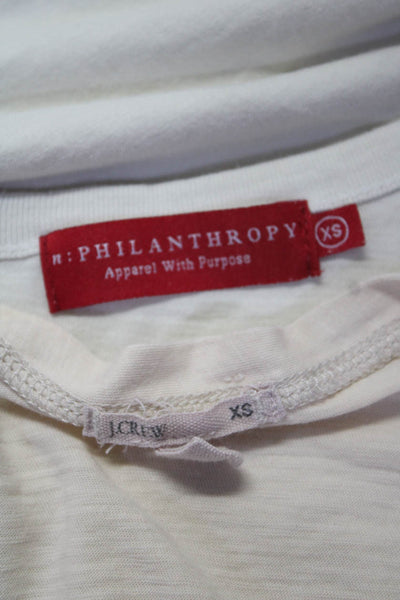 Philanthropy J Crew Womens Graphic Print Cotton Tee Shirts Beige Size XS Lot 2