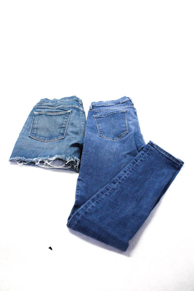 Frame Womens Jeans Blue High Rise Denim Shorts Size 27 28 lot 2