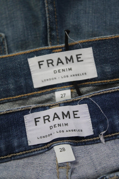 Frame Womens Jeans Blue High Rise Denim Shorts Size 27 28 lot 2