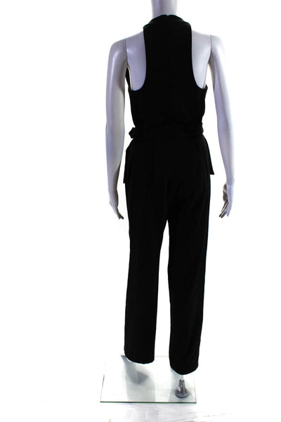 Josie by Natori Womens Black Crepe Jumpsuit Size 0 10894576