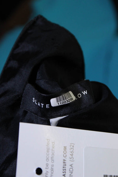 Slate & Willow Womens Draped Black Dress Size 0 11023299
