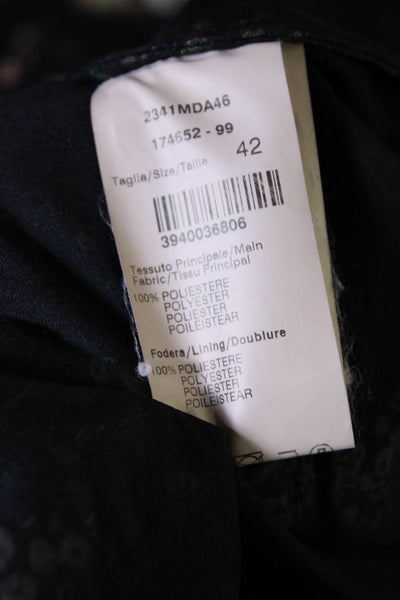 MSGM Womens Dark Floral Midi Dress Size 6 10603604
