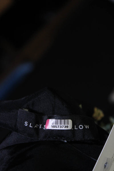 Slate & Willow Womens Black Floral Cold Shoulder Jumpsuit Size 2 10573777