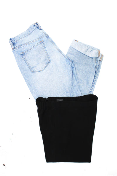 J Crew Women's Pencil Skirt Boyfriend Jeans Black Blue Size 29 6 Lot 2