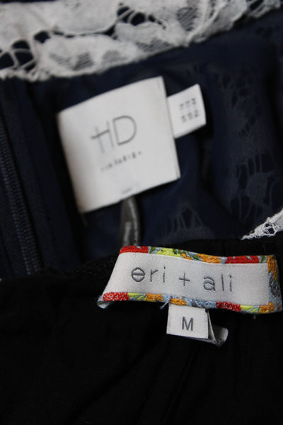 HD In Paris Eri + Ali Womens Jersey Mini Dress Lace Top Size 12 Medium Lot 2
