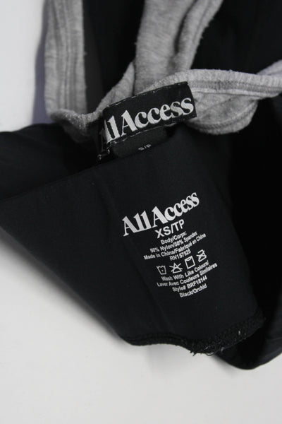 All Access Women's Full Length Legging Striped Details Black Size XS Lot 2