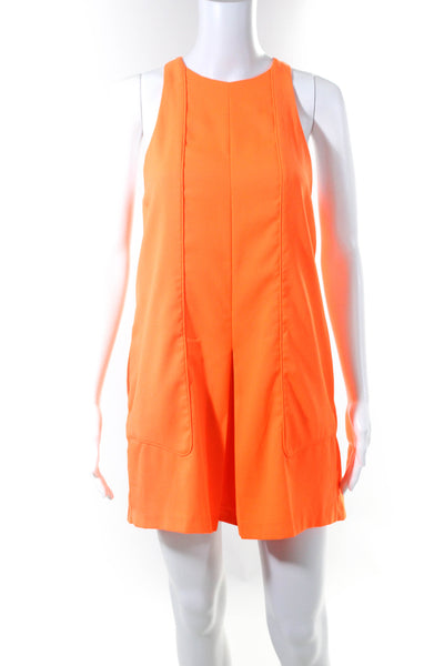 Finders Keepers Womens Crepe Sleeveless A-Line Mini Dress Orange Size S