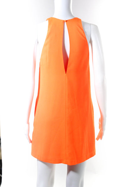 Finders Keepers Womens Crepe Sleeveless A-Line Mini Dress Orange Size S
