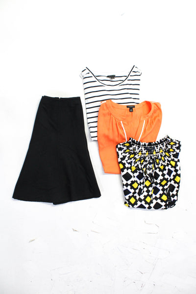 Ann Taylor Womens Blouses Tops Skirt Orange Size XS S Lot 4