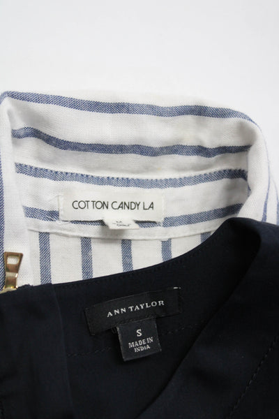 Cotton Candy LA Ann Taylor Womens Blouses Tops Whtie Size S M Lot 2