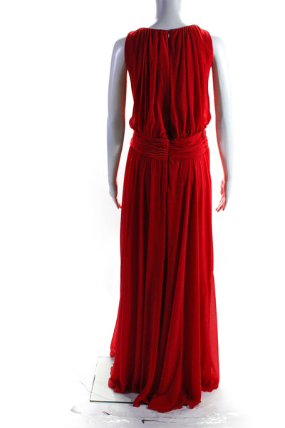 Badgley Mischka Womens Ruby Red Gala Gown Size 22 10567097