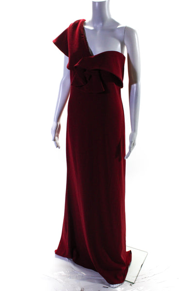 Badgley Mischka Womens Ruby One Shoulder Gown Size 16 10926930