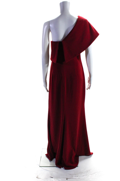 Badgley Mischka Womens Ruby One Shoulder Gown Size 18 10925154