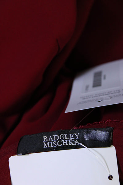 Badgley Mischka Womens Ruby One Shoulder Gown Size 8 12562233
