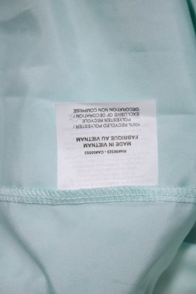 Nike Womens Half Sleeve Mock Neck Logo Tie Dyed Short Jacket Blue Size XS