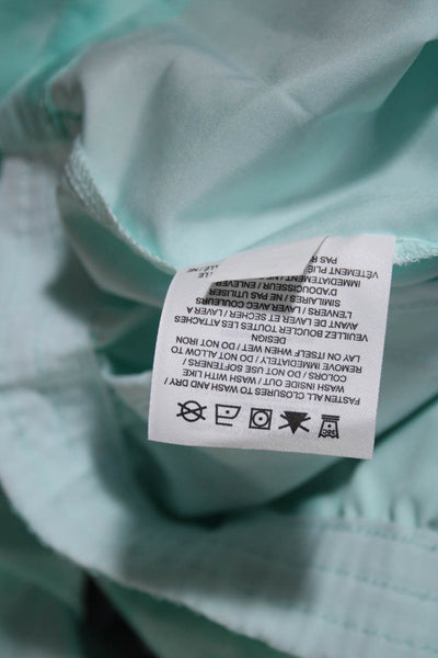 Nike Womens Half Sleeve Mock Neck Logo Tie Dyed Short Jacket Blue Size XS