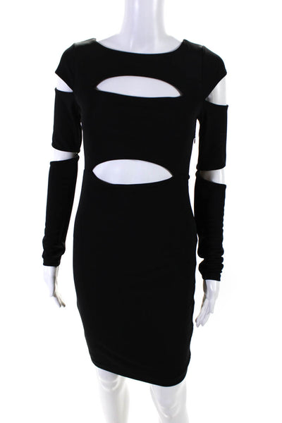 Bailey 44 Women's Cut Out Long Sleeve Mini Dress Black Size XS