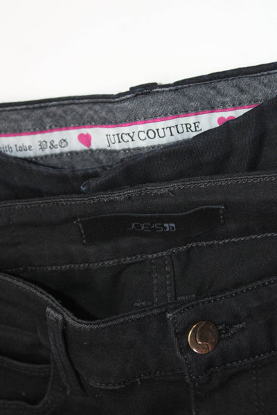 Juicy Couture Joes Womens Distress Buttoned Jeans Shorts Black Size 8 26 Lot 2
