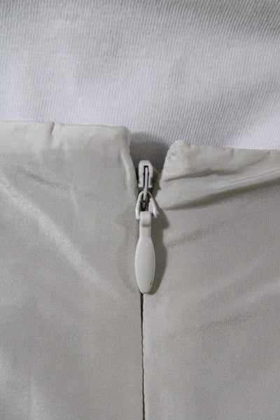 Pringle Womens Beige Silk Drape Detail Zip Back Mini Skirt Size 8