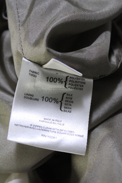Pringle Womens Beige Silk Drape Detail Zip Back Mini Skirt Size 8