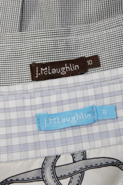 J. Mclaughlin Men's Stripped Cotton Button Up Shirt Blue Size 8 Lot 2