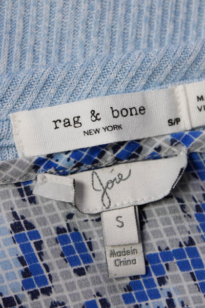 Rag & Bone Joie Womens Sweater Blouse Blue Gray Size Small Lot 2