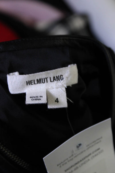 Helmut Lang Womens Textured Woven Sleeveless Sheath Dress Black Size 4