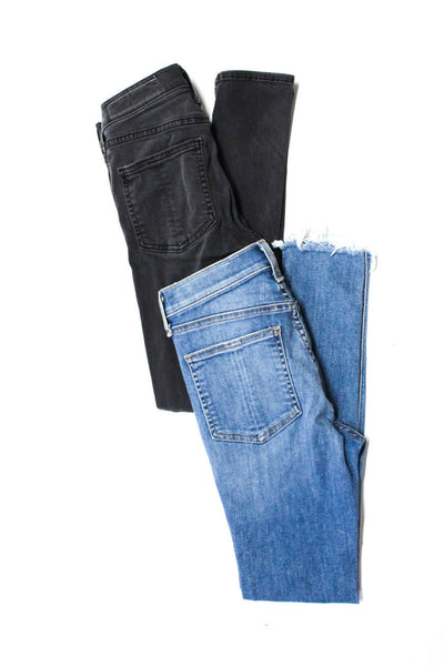 Rag & Bone Womens Light Wash Distress Hem Skinny Jeans Black Size EUR24 Lot 2